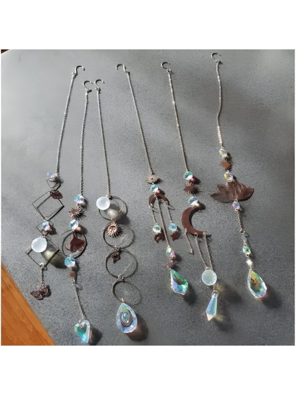 Sun Catchers, 6 Pieces Colorful Suncatchers Deco3 Hanging Clear Crystal Prism